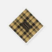 Serviette En Papier Serviettes de couleur tendance noir pailleté or An (Coin)