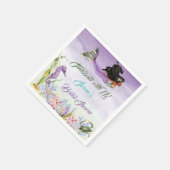 Serviette En Papier Serviettes de crabe d'hippocampe vert mauve de sir (Coin)
