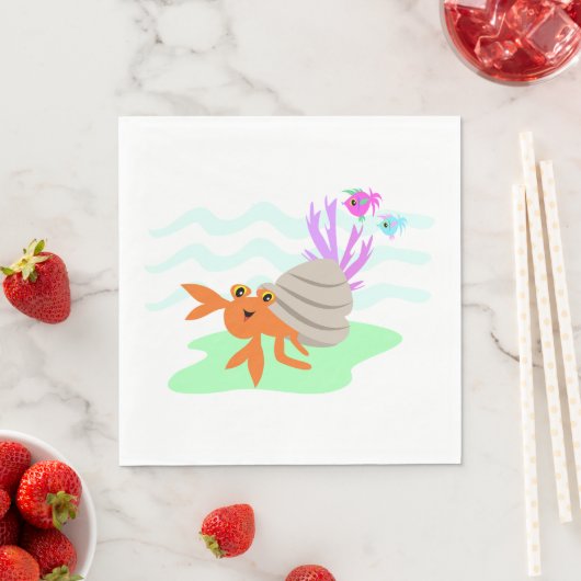 Serviette En Papier Serviettes de crabe Hermite (En situation)