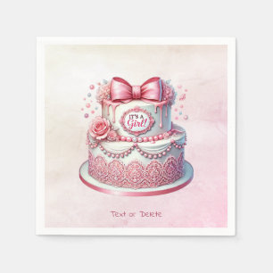 Serviette En Papier Serviettes de cuisine de gâteau rose
