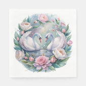 Serviette En Papier Serviettes de cygne botanique (Devant)