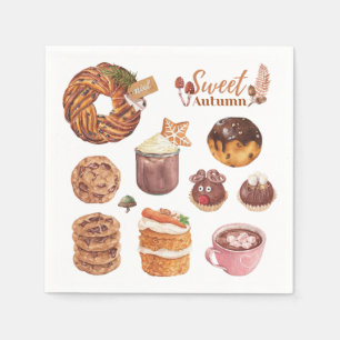 Serviette En Papier Serviettes de dessert d'automne