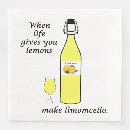 Serviette En Papier Serviettes de dîner de citron à Limoncello (Devant)