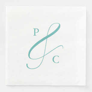 Serviette En Papier Serviettes de dîner en papier à monogramme esperlu