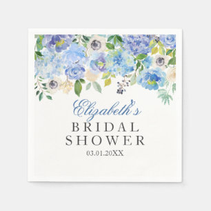 Serviette En Papier Serviettes de douche de mariage à aquarelle floral