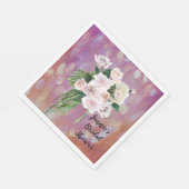 Serviette En Papier Serviettes de douche de mariage avec des roses (Coin)