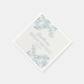Serviette En Papier Serviettes de douche de mariage en chinoiserie flo (Coin)