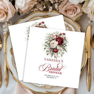 Serviette En Papier Serviettes de douche de mariage florales de Bourgo