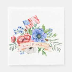 Serviette En Papier Serviettes de douche de mariée patriotiques