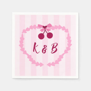 Serviette En Papier Serviettes de douche de mariée rose sucré Cherry