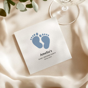 Serviette En Papier Serviettes de douche pour bébé à pied bleu personn