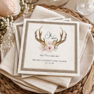 Serviette En Papier Serviettes de douche pour bébé Oh Deer – Fleurs de