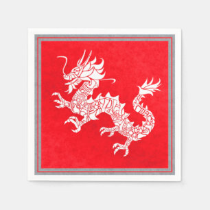 Serviette En Papier Serviettes de dragon chinois vintages