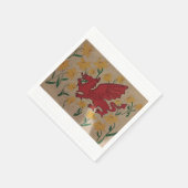 Serviette En Papier Serviettes de dragon rouge (Coin)