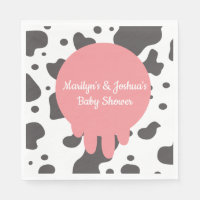 Serviettes de ferme pour Baby Shower Vache