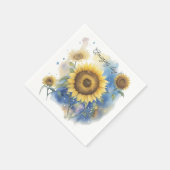 Serviette En Papier Serviettes de fête à thème tournesol. Fête florale (Coin)