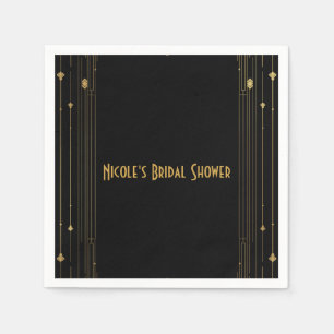 Serviette En Papier Serviettes de fête. Art Déco Gatsby Élégant années