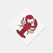 Serviette En Papier Serviettes de fête au homard rouge mignon (Coin)