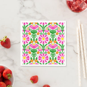 Serviette En Papier Serviettes de fête Blooming Bright