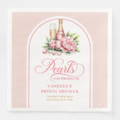 Serviette En Papier Serviettes de fête classiques aquarelle rose et or (Devant)