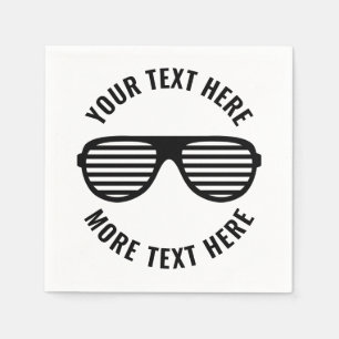 Serviette En Papier Serviettes de fête d'anniversaire avec lunettes de