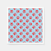 Serviette En Papier Serviettes de fête d'anniversaire de chiot bleu em (Devant)