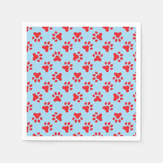 Serviette En Papier Serviettes de fête d'anniversaire de chiot bleu em (Devant)