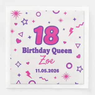 Serviette En Papier Serviettes de fête d'anniversaire en faux feuillet