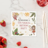 Serviette En Papier Serviettes de fête d'anniversaire fée magique (En situation)