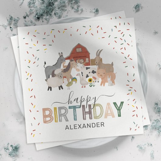 Serviette En Papier Serviettes de fête d'anniversaire mignonnes de la