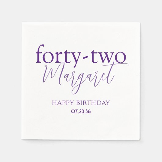 Serviette En Papier Serviettes de fête d'anniversaire personnalisées t (Devant)