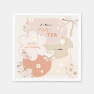 Serviette En Papier Serviettes de fête d'anniversaire pour filles au t