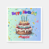 Serviette En Papier Serviettes de fête d'anniversaireCocktail standard (Devant)