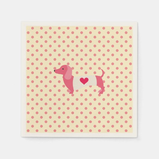 Serviette En Papier Serviettes de fête de Dachshund Fournitures de fêt (Devant)