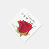 Serviette En Papier Serviettes de Fête de Fiançailles Rose Rouge (Coin)