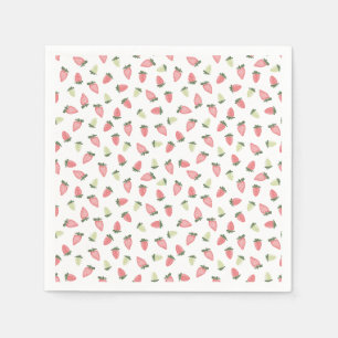 Serviette En Papier Serviettes de fête de fraises sauvages