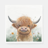 Serviette En Papier Serviettes de fête de la vache Highland (Devant)