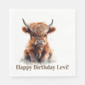 Serviette En Papier Serviettes de fête de la vache Highland (Devant)
