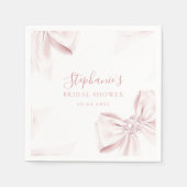 Serviette En Papier Serviettes de fête de mariage au ruban rose et per (Devant)