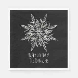 Serviette En Papier Serviettes de fête de Noël en cristal de glace flo