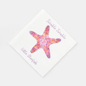 Serviette En Papier Serviettes de fête de poisson-Starfish rose (Coin)