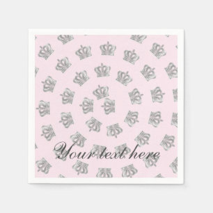 Serviette En Papier Serviettes de fête de princesse couronne vintage d