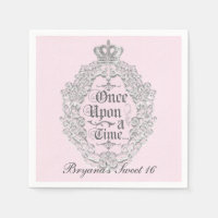 Serviettes de fête de princesse Il était une fois