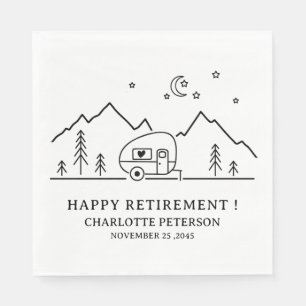 Serviette En Papier Serviettes de fête de retraite sur le thème du cam