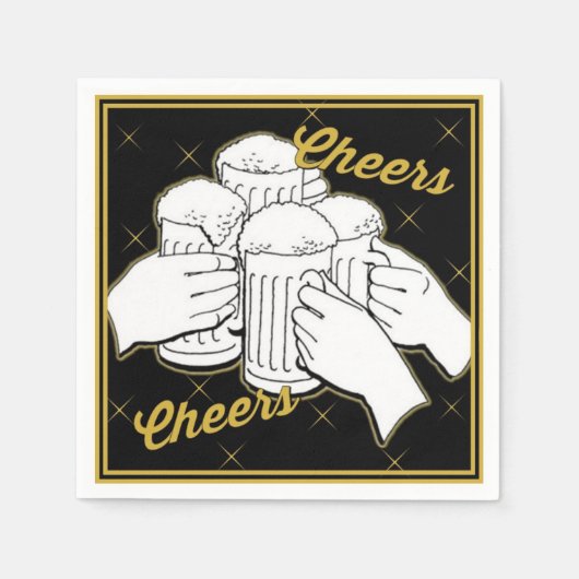 Serviette En Papier Serviettes de fête des bières (Devant)