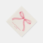 Serviette En Papier Serviettes de Fête des mariées à noeud rose (Coin)