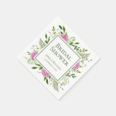 Serviette En Papier Serviettes de Fête des mariées de Hydrangée rose (Coin)