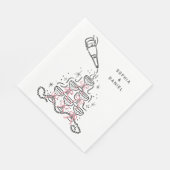 Serviette En Papier Serviettes de Fête des mariées de perles et de pou (Coin)