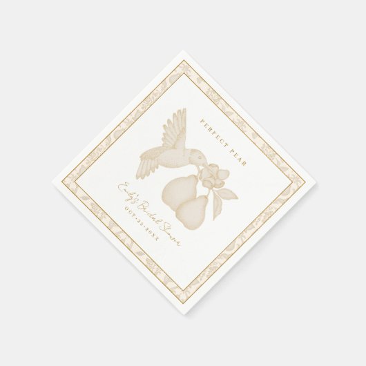 Serviette En Papier Serviettes de Fête des mariées de poire Gold Perfe (Coin)