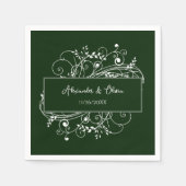 Serviette En Papier Serviettes de Fête des mariées Emerald Green (Devant)